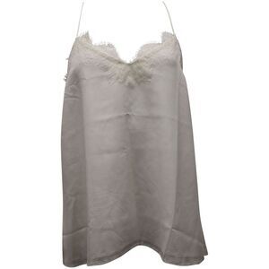 Pre Loved Cami Nyc Vintage Lace Trim Cami Top Women white Tank Tops